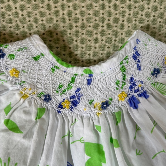NANTUCKET KIDS smocked dress 9-12M - Picture 3 of 4